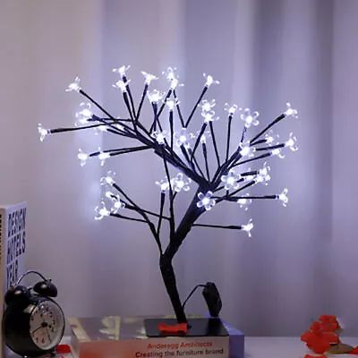 48 LED Xmas Cherry Blossom Tree Table Desk Night Light Home Office Decoration A • $47.05