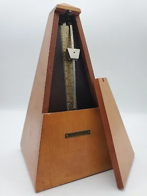 Vintage METRONOME Seth Thomas Wooden De Maelzel Walnut E873-006 - WORKS GREAT! • $74.95