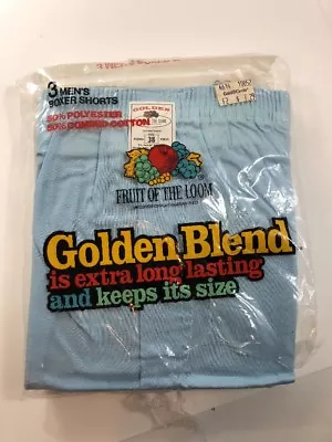 Vintage Fruit Of The Loom 1980 Golden Blend Boxer Shorts Size 38 • $29.99