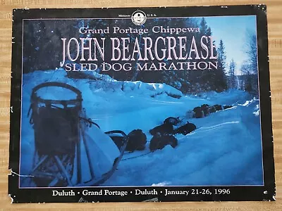 Vintage John Beargrease Sled Dog Marathon Poster January 21-26 1996 • $24.99