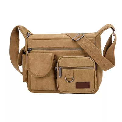 Messenger Bag Vintage Canvas Satchel Crossbody Shoulder Backpack Travel Bookbag • $14.99