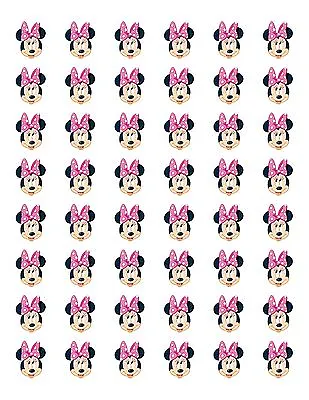 48 Minnie Mouse Face Pink Bow Envelope Seals Labels Stickers 1.2  Round • $2.22