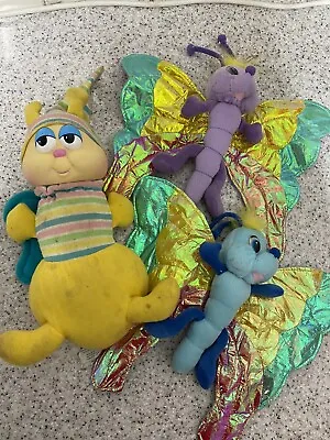 Vintage Glo Worm Glow Worm Butterfly Lot X3 • $35