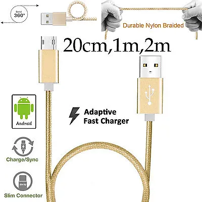 Braided Data Charger Micro USB Cable Cord For Huion Pen HS64 WH1409 V2 1060 Plus • $4.56