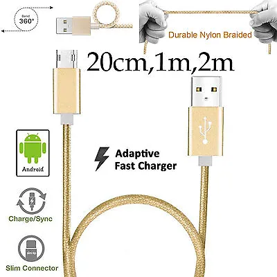 Braided Data Charger Micro USB Cable For Huion Inspiroy Q11K V2 H950P H640P H430 • $3.87