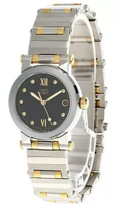 MOVADO Vizio 26MM Black Dial 2-Tone SS Women's Watch 98-E1-848 • $838.25