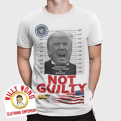 £6.99 • Buy Trump Not Guilty Police Line Up T-Shirt USA 2024 Biden Election Donald New York