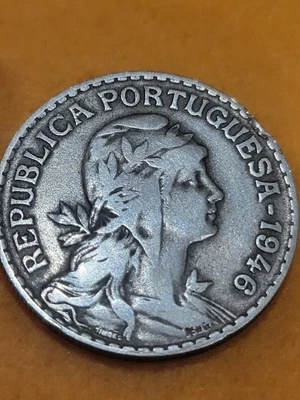 $0.99 • Buy 1946 Portugal Portuguese One 1 Escudo Head Of The Republic Coin VF+