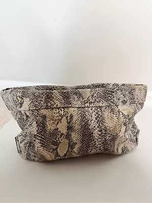 Zara Snakeskin Magnetic Clap Clutch Bag • $27