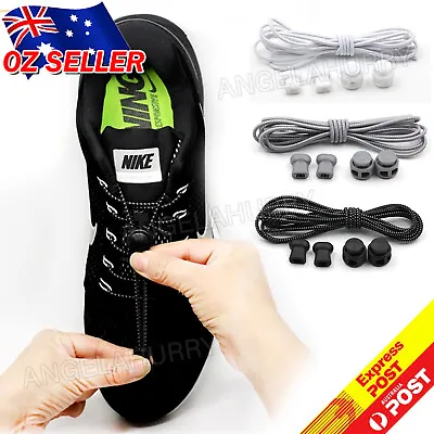 No Tie Shoe Laces Elastic Locking Shoelaces Sports Sneaker Unsiex Adults NEW • $3.99