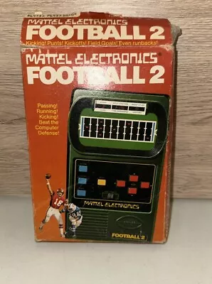 Mattel FOOTBALL 2  Vintage  Handheld Electronic Tabletop Video Game Tested!!! • $75