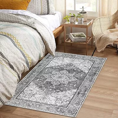 3'x5' Area Rug Washable For Bedroom Rubber Backing Non-SlipSoft Distressed Rug • $33.99