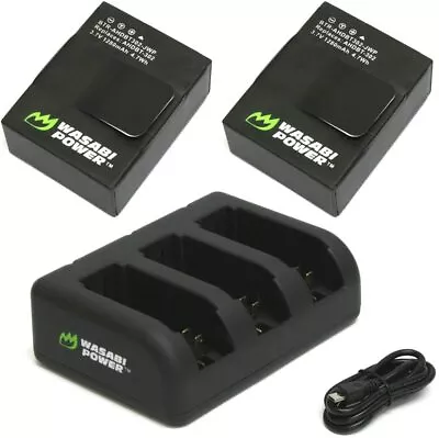 HERO8 7 6 5 4 3 3+ Battery Dual/Triple Charger Wasabi Kit For GoPro HERO Black • $52.95