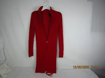 Women's Moda International 2 Way Zip Up Dress Red Size S Preowned • £50.60