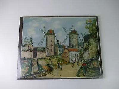 Utrillo Art Print Windmills Of Montmartre 59x63cm G-7602 • $21.49