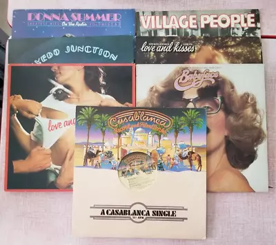 Lot Of 7 1970's Disco Original Vinyl LP Records - Donna Summer And More • $39