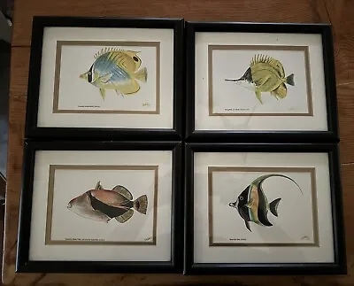 (4) Original Water Colors Of Tropical Fish By Renowned Artist Dean Of Maui HI • $199.99