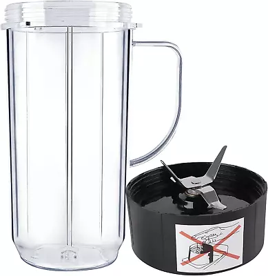 Magic Bullet Blender CupsTall 22Oz Cup With Handle Cross Blade Replacement Part • $18.99
