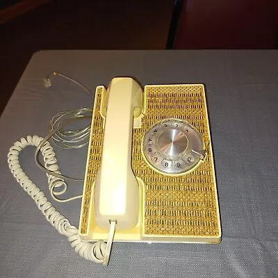 Vintage RARE 1970S-80S Western Electric Rotary TelephoneFABRIC INLAID! Works! • $50