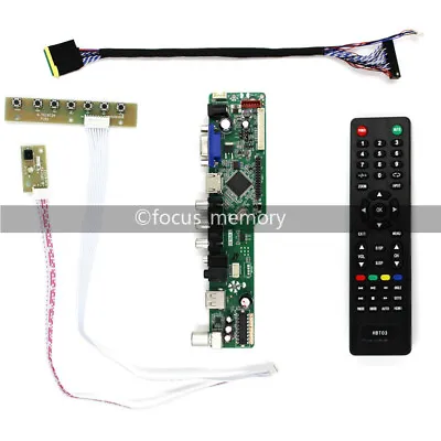 LCD LED Screen Controller Board Lvds Kit For LTN156AT05 TV+HDMI+VGA+USB • $24.22