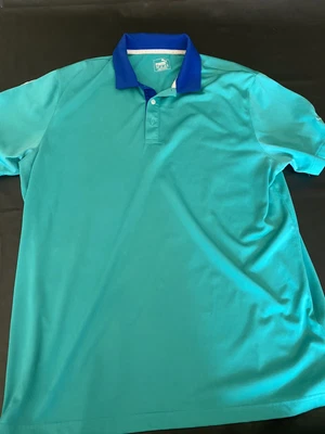 $8.20 • Buy Puma Golf Polo Men's Shirt XL, Dri-Fit, Rickie Fowler, Blue And Aqua Green
