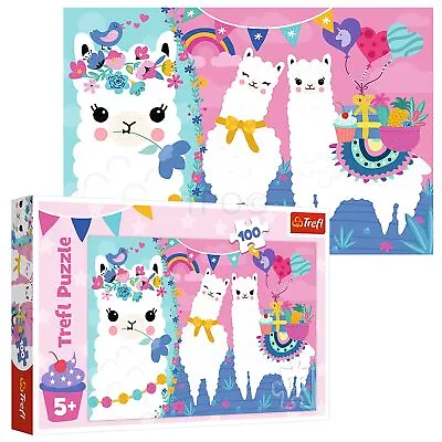 £6.49 • Buy Trefl 100 Piece Kids Large Bunch Of Happy Llamas Cute Magical Jigsaw Puzzle NEW