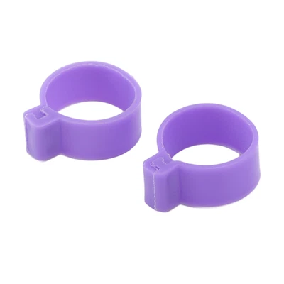 Purple 25mm/0.98in)100 PCS Chicken Foot Ring Duck Hen Goose Legs Rings Clip YU • £10.27