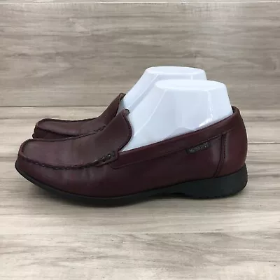 Mephisto Loafers Women's 8 Cool Air Burgundy Leather Slip On Shoes • $38.39