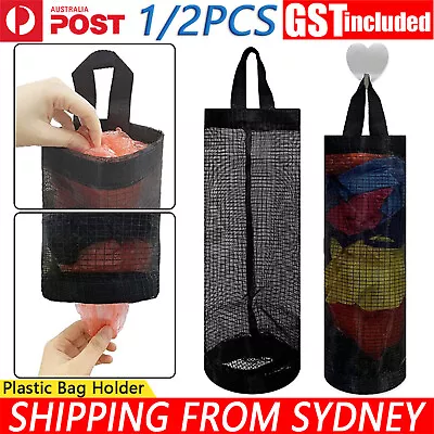 Hanging Holder Trash Mesh Storage Organizer Garbage Bags Plastic Bag Dispenser • $4.84