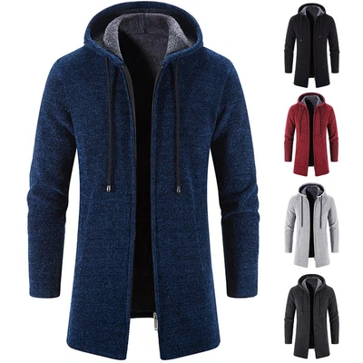 £21.99 • Buy Mens Thick Warm Fleece Lined Hoodie Winter Zip Up Coat Jacket Sweatshirt Tops
