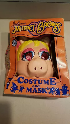 1985 Ben Cooper Jim Henson Muppet Babies Miss Piggy Halloween Costume & Mask • $29.95