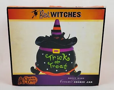 Cracker Barrel BEST WITCHES COOKIE JAR Halloween Witches Hat Ex. Condition! • $54.95