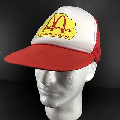 McDonalds Columbus Region Adult Snapback Hat Employee Uniform Mesh Back Rope Cap • $13.33