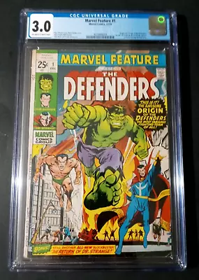 MARVEL FEATURE No. 1 (1971) Origin & 1st Appearance THE DEFENDERS CGC 3.0 GD/VG • $119.99