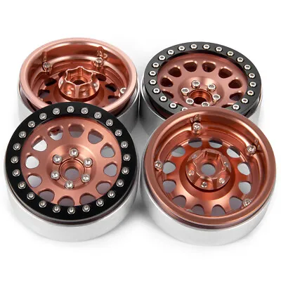 2.2  Metal Beadlock Wheel Rims For Axial RC 1/10 SCX10 TRX-4 D90 Crawler Car • £19.49