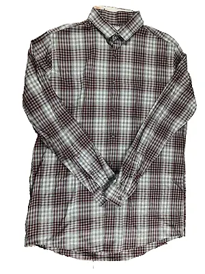 J. Ferrar Shirt Adult Large Grey Mens L Plaid Button Up • $12.99