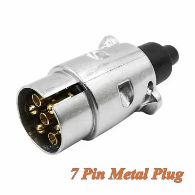 7 Pin 12N Towing Electrics Metal Trailer Car Plug Socket Towbar Aluminium Alloy • £5.97