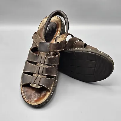 Minnetonka Sandals Womens 8 Leather Hook & Loop Closure • $14.88