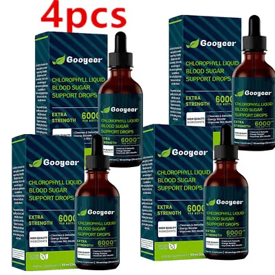£8.88 • Buy 4PCS Googeer Chlorophyll Liquid Natural Detox And Blood Sugar Support Drops