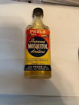 Vintage Glass Bottle Of Paula Mosquitol • $15