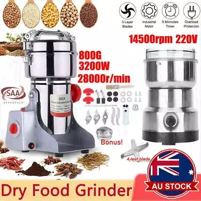 Electric Coffee Grinder Grinding Milling Machine Bean Nut Spice Matte Blender AU • $15.95