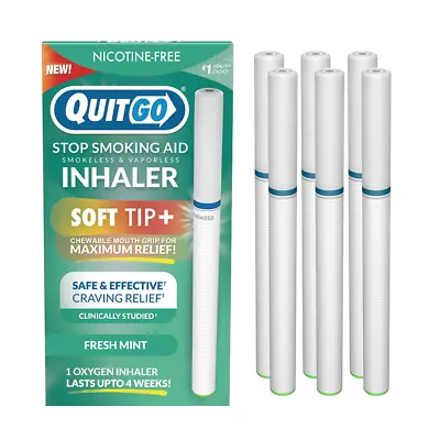 QuitGo Quit Smoking Inhaler Soft-Tip Smokeless Vapor-Less & Nicotine-Free Mint • $79.99