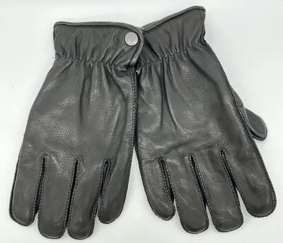 New Eddie Bauer NWOT  Vintage 80’s 90’s Soft Leather Gloves In Black Size Large • $39.99