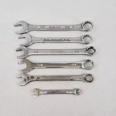Assorted Wrench Lot SAE Lot Of 6 Various Sizes Stanley Mastercraft Bluegrass • $20