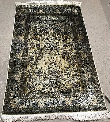 An Attractive Indian Silk Prayer Rug 3’ X 4’10” • $900