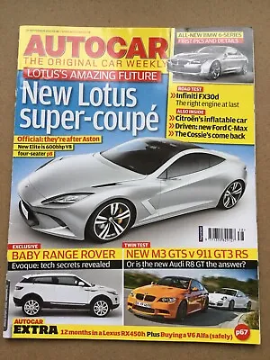$8.67 • Buy Autocar Magazine - 22 September 2010 - BMW M3 GTS V 911 GT3 RS Infiniti FX30d
