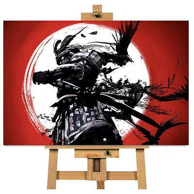 Samurai Japanese Sunset Wall Art Picture Canvas  Print Ready To Hang • £21.98