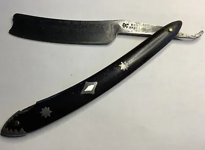 VINTAGE ANTIQUE STRAIGHT RAZOR Sheffield Inlaid • $15.87