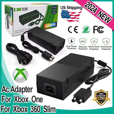 Power Supply For Xbox One/360 Slim AC Adapter Power Brick Adapter Cord Cable US • $17.85