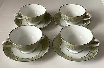 Vintage Noritake Viscount Pattern Coffee Or Tea Cup And Saucer Set Of Four Each • $29.95